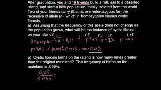 Population genetics  Founder effect problem solution [upl. by Ramso]