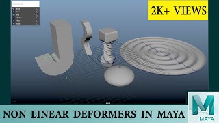 how to use Nonlinear Deformers for modelling or animation in Maya  MAYA Tutorial for beginners [upl. by Aihsena209]