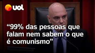 Alexandre de Moraes ironiza notícias falsas sobre comunismo no Brasil ‘Dá Ibope’ [upl. by Novyert]