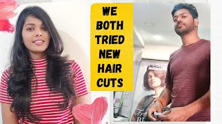 My New hair cut green trends  Layer cut  Green trends Salon Nellore  New hair style review [upl. by Einhoj]