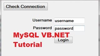 MySQL VBNET Tutorial 3  Create Login Form with MySql and VBNET Part 2 [upl. by Ynittirb]