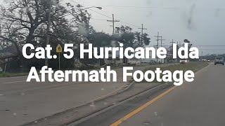 Super Hurricane  Ida  August 2021 the day after footage Houma Louisiana Deweyville [upl. by Lawley]