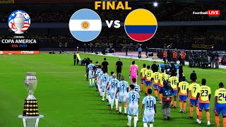 ARGENTINA vs COLOMBIA  FINAL COPA AMÉRICA 2024  MESSI vs COLOMBIA  REALISTIC PES GAMEPLAY [upl. by Durkee341]