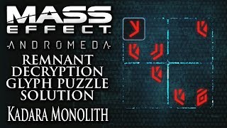 Mass Effect Andromeda  Remnant Decryption Glyph Puzzle Solution  Kadara Monolith [upl. by Scheers281]