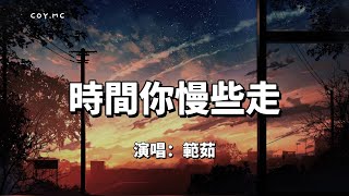 時間你慢些走  範茹『我說時間你慢些走 有些往事它在心頭』（動態歌詞Lyrics Video） [upl. by Silirama297]