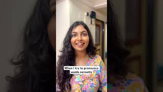 Wrong pronunciation feels right🤨 aisaa kyuu  Princy Parikh englishisajoke vocabulary words [upl. by Mindy]