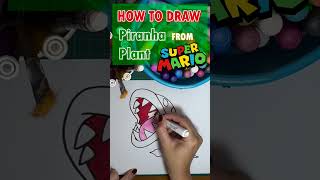 LETS DRAW PIRANHA PLANT supermario pipe piranhaplant supermariobros supernes nintendo [upl. by Marlow260]