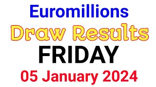 Euromillions Draw Live 05 January 2024  Euromillions Live Tonight Results [upl. by Nnazus959]