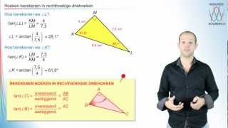 De tangens in een rechthoekige driehoek 3 HAVO [upl. by Kolb]