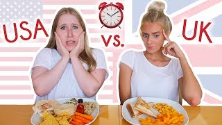 SWAPPING DIETS with an AMERICAN STUDENT for 24 HOURS ⏰ UK vs USA [upl. by Barbaraanne]