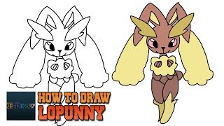 How to Draw Lopunny  Pokemon Art Tutorial Step by Step for kids [upl. by Harper]