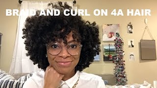 Braid and Curl on 4a Natural Hair [upl. by Zilla]