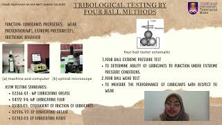 TRIBO TALK TRIBOLOGICAL TESTING BY USING FOURBALL METHOD [upl. by Bathulda21]