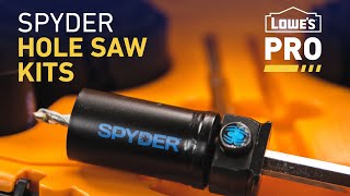 Spyder Hole Saw Kits  Pro Products from Lowes Pro [upl. by Anauqahc]