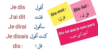 la conjugaison du verbe dire au présent au passé composé au futur à limparfait et à limpératif [upl. by Ehrman]