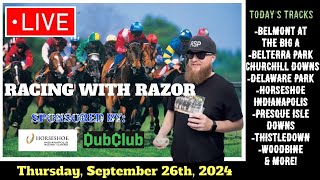 LIVE Horse Racing Handicapping Belmont at the Big A Churchill Downs Horseshoe Indianapolis amp more [upl. by Shoshana]