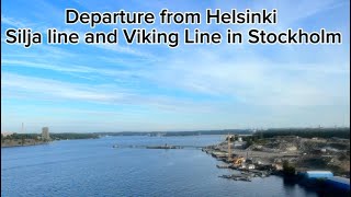 Departure from Helsinki Silja line and Viking Line in Stockholm [upl. by Zared942]