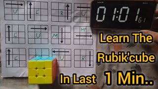 LEARN HOW TO SOLVE 3X3 RUBIKCUBE IN LESS THAN 1 MINUTE  training day 22 [upl. by Elke]