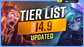 NEW UPDATED TIER LIST for PATCH 149  League of Legends [upl. by Rabkin]