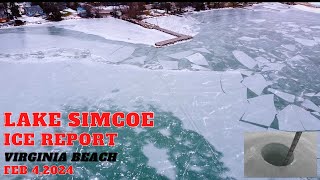 LAKE SIMCOE ICE REPORT  VIRGINIA BEACH [upl. by Adnyc958]