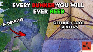 Every META Bunker You Will Ever NEED in RUST 2023  7 EFFECTIVE Designs  Rust Building Tips [upl. by Nnylakcaj]