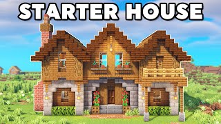 Minecraft Starter House Tutorial How to Build [upl. by Nogem]