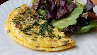 Spinach Mushroom Omelette Recipe  The Sweetest Journey [upl. by Shear]