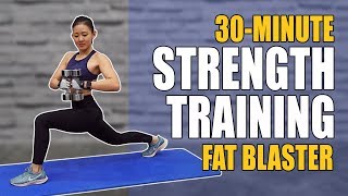 30Min Strength Training Fat Blaster Burn 300Cals  Joanna Soh [upl. by Anal]