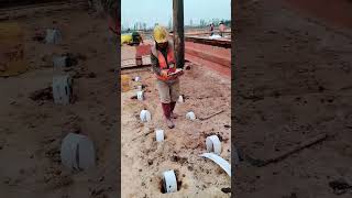 Insertion process of drainage board for soft soil foundation [upl. by Adnoved]