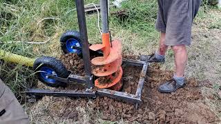 Drilling with Homemade Earth Drilling Machine  Part 2 [upl. by Mohn740]