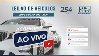 AO VIVO  Leilão Online de Veículos  Freitas Leiloeiro 29082023 [upl. by Adler]