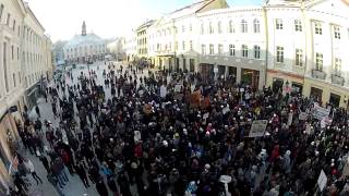 filming antiACTA protest in Tartu Estonia on 11th february 2012 [upl. by Aribold]