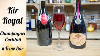 Kir Royal  Champagner Cocktail  Rezept  TrinkBar [upl. by Llevram]