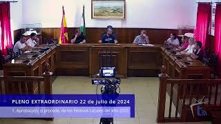 Pleno Extraordinario del Excmo Ayuntamiento de Teba de 22072024 [upl. by Ellah]