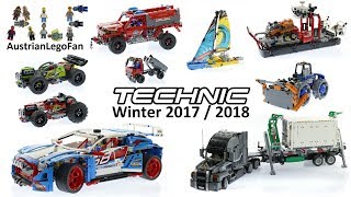 All Lego Technic Sets Winter 20172018  Lego Speed Build Review [upl. by Landan]