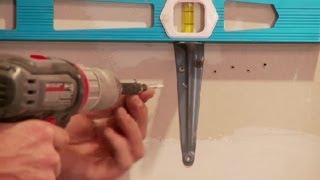 How to Mount Shelf Brackets  Home Improvements [upl. by Tj486]