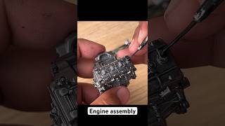 Engine assembly 1 motorcycle scalemodel twowheeler scalemodeller plasticmodel honda shorts [upl. by Nilecoj222]