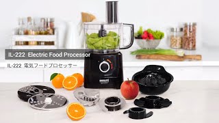 IDEALIFE Food Processor IL222 Product Video Catalogue [upl. by Eidnalem]