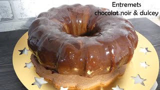 RECETTE ENTREMETS CHOCOLAT NOIR ET DULCEY [upl. by Yemarej]