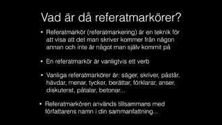 Referatteknik med Fröken JE [upl. by Huskey]