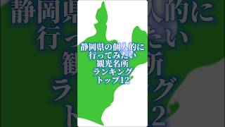 静岡県の個人的に行ってみたい観光名所ランキングトップ12 [upl. by Idorb]