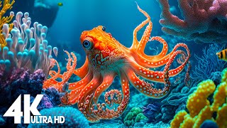 24 HOURS of 4K Underwater Wonders  Relaxing Music  The Best 4K Sea Animals for Relaxation [upl. by Adon]