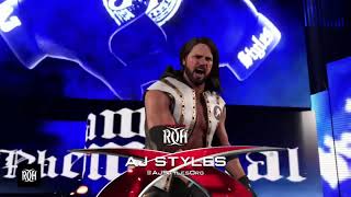 WWE 2K22 AJ STYLES ENTRANCEROHDEMIGODS [upl. by Baalman]