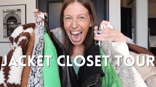 Jacket Tour TryOn Of My Entire Jacket Closet  12 Jackets [upl. by Eilsel]