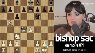 Crazy Bishop Sacrifice on Move 8  Miniature Chess EP 3 [upl. by Winifred]