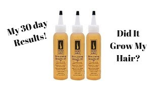 Doo Gro Stimulating Growth Oil One Month Update 30 Day Results Update [upl. by Aiciram]