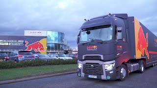 Red Bull Racing Trucks Packed up and heading to Formula Ones first test in Barcelona [upl. by Innad869]