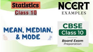 NCERT Examples of Statistics  Class 10th Chapter 13  Fully solved step by step [upl. by Yelnoc117]