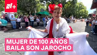 Veracruzana de 100 años de edad sorprender al bailar en el Jarochódromo  N [upl. by Yasnyl]