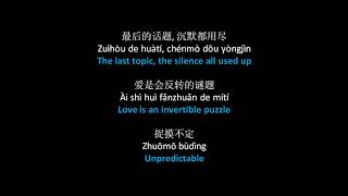 杨丞琳  忘课  Rainie Yang  Lessons in Love Wang Ke Lyrics English Pinyin [upl. by Yvonner]